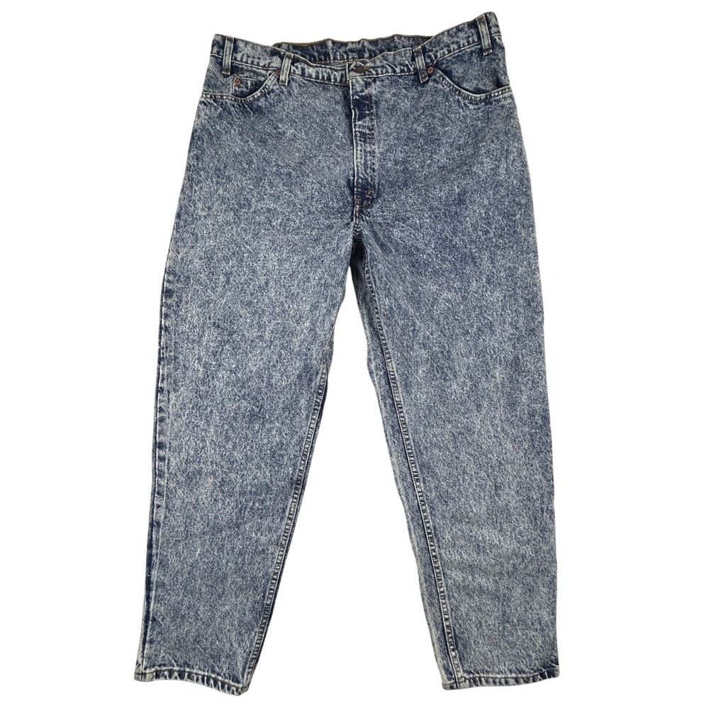Vintage Levi's 550 Jeans Relaxed Tapered Mens 42x30‎ (Actual 40x30) USA Rigid
